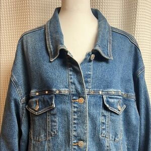 Vintage Denim&Co Denim jacket with Rhinestone details-1X